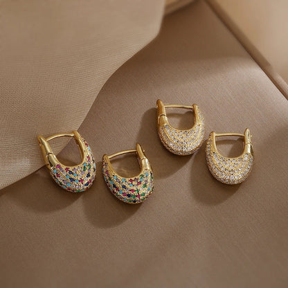 Boucles d'oreilles chic en acier inoxydable