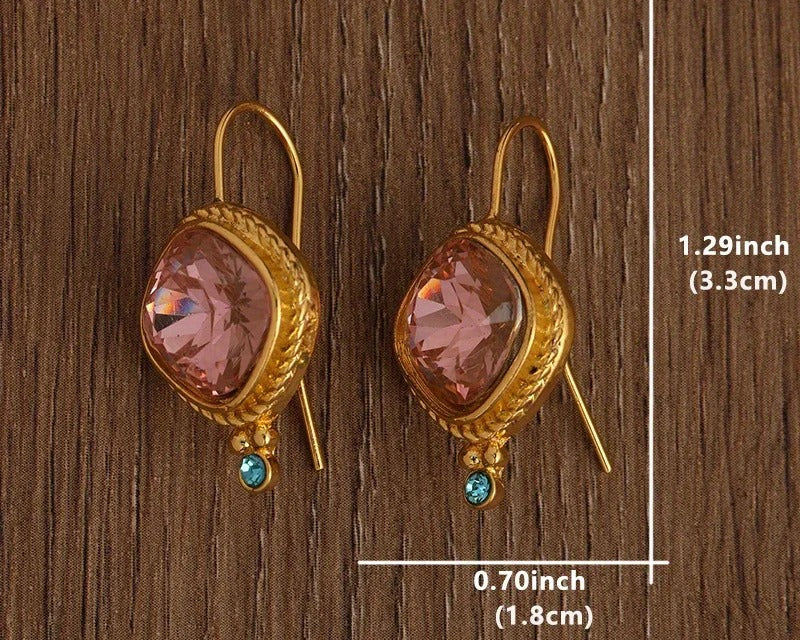 Railey Boucles D'Oreilles Or Rose 18K Collection Classique Subtil Exclusif