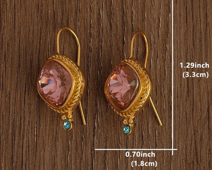 Railey Boucles D'Oreilles Or Rose 18K Collection Classique Subtil Exclusif