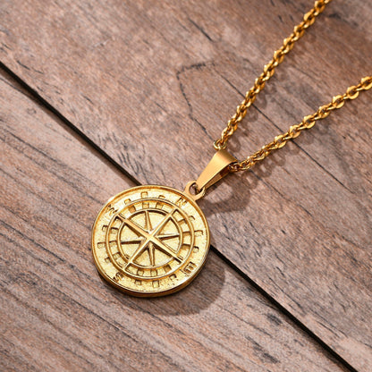 Collier pour homme avec pendentif boussole - Adrien