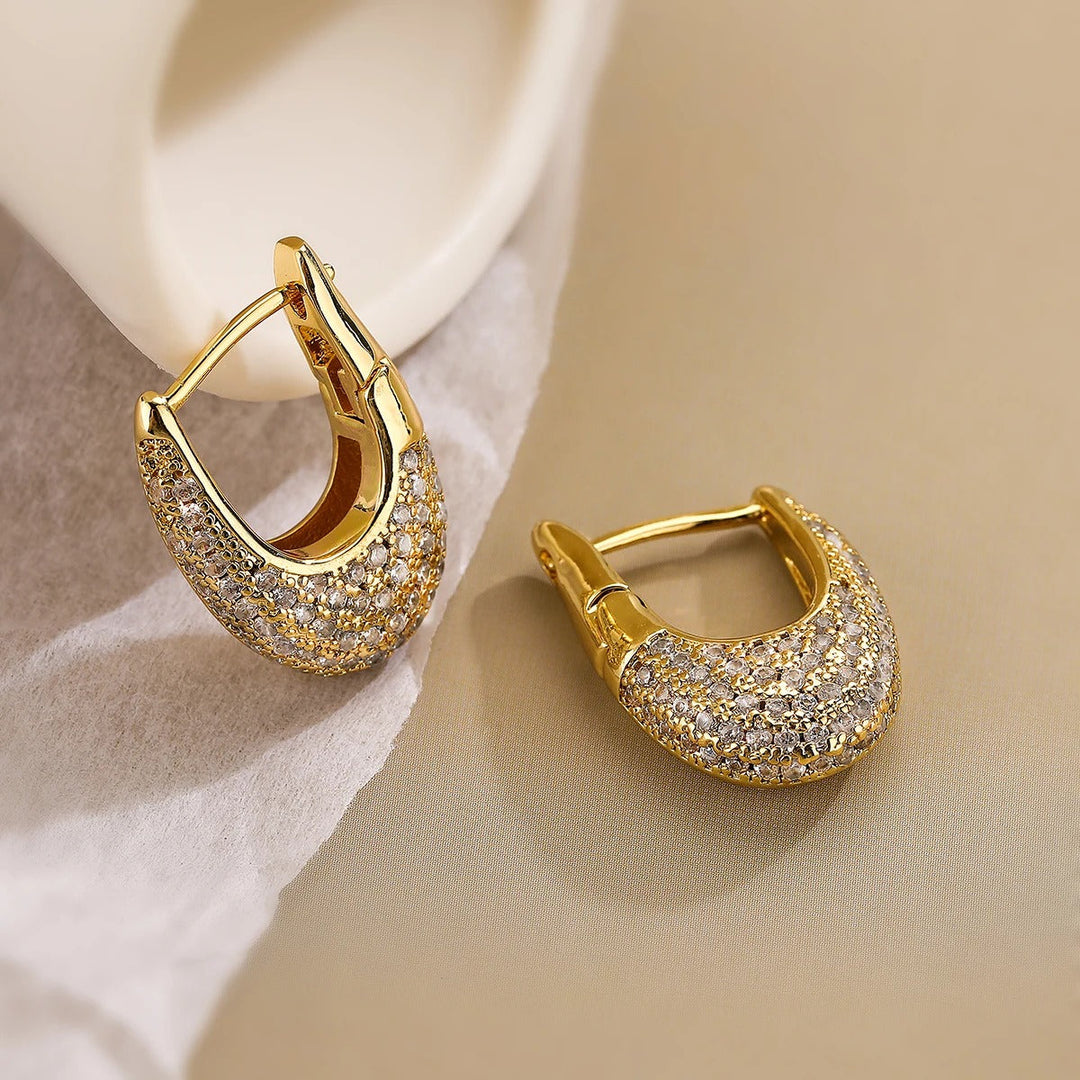Boucles d'oreilles chic en acier inoxydable