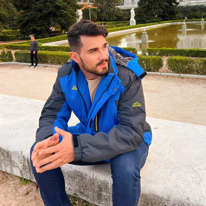 Veste homme doublée imperméable avec capuche - Cavalieri
