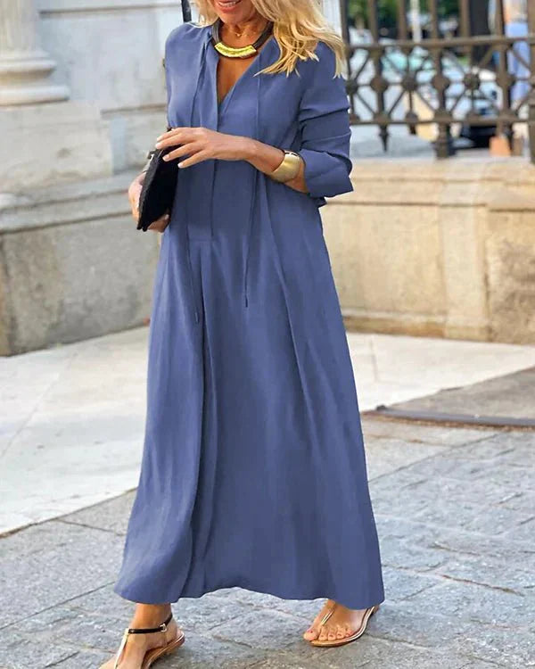 Ilva - Robe d'automne stylée à manches longues