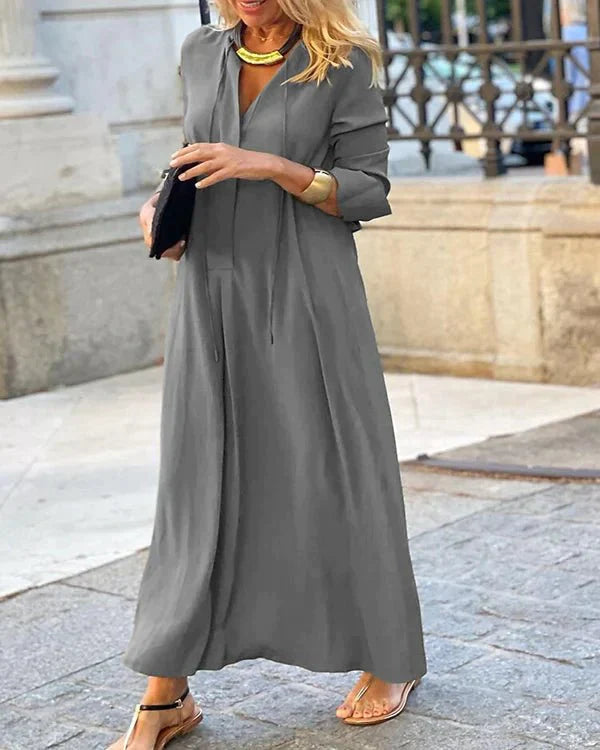 Ilva - Robe d'automne stylée à manches longues