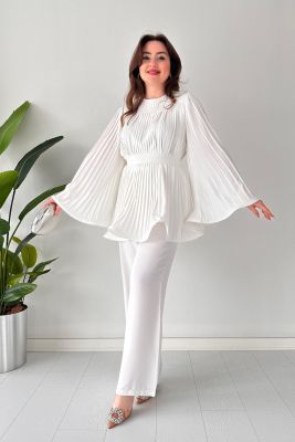 Elenor - Elégant ensemble d'été pour femmes : top + pantalon