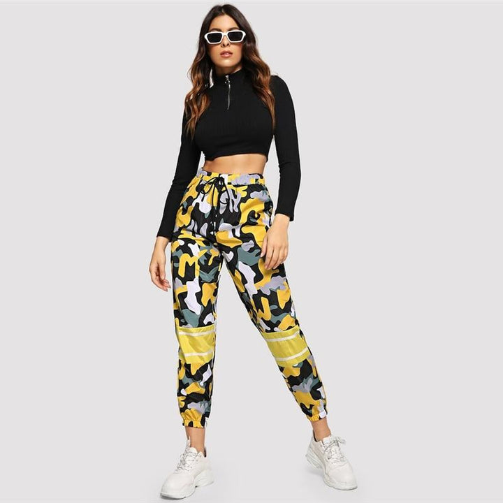 Leilani - Pantalon de harem Camo Crop