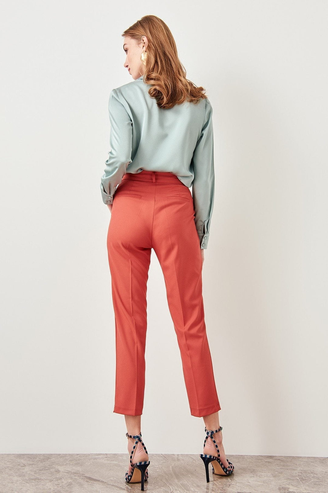 Alinda - Pantalon droit classique à taille haute