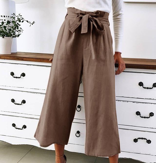 Haley - Pantalon taille haute à jambes larges