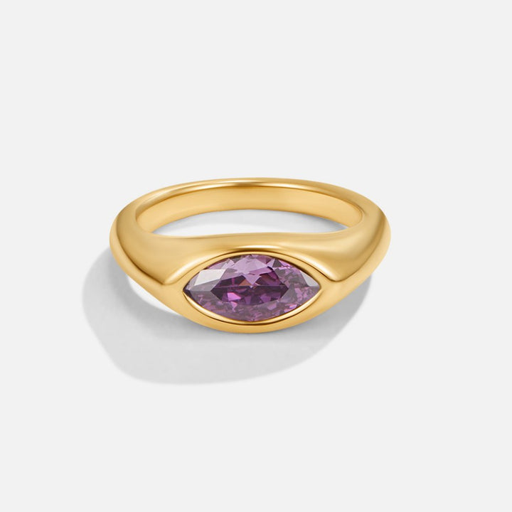 Bague en cristal d'Arizona mauve