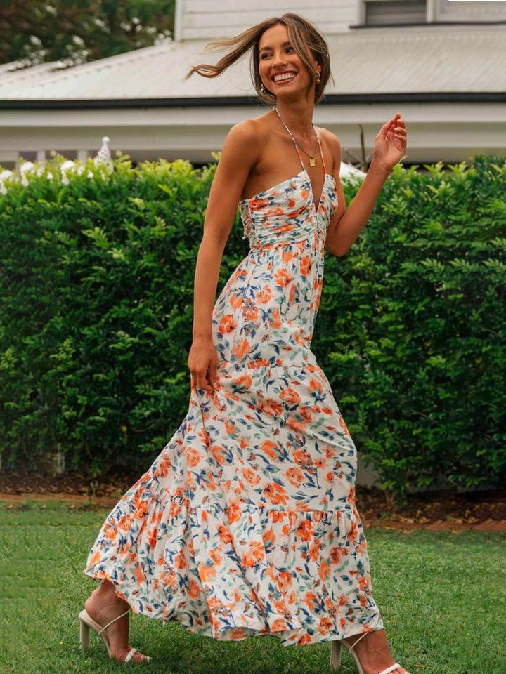 Susy Neckholder Maxi robe d'été à fleurs