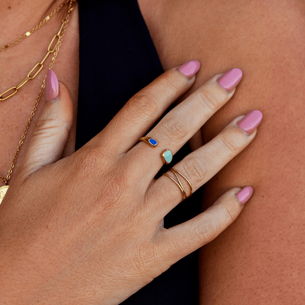 Bague saharienne en turquoise