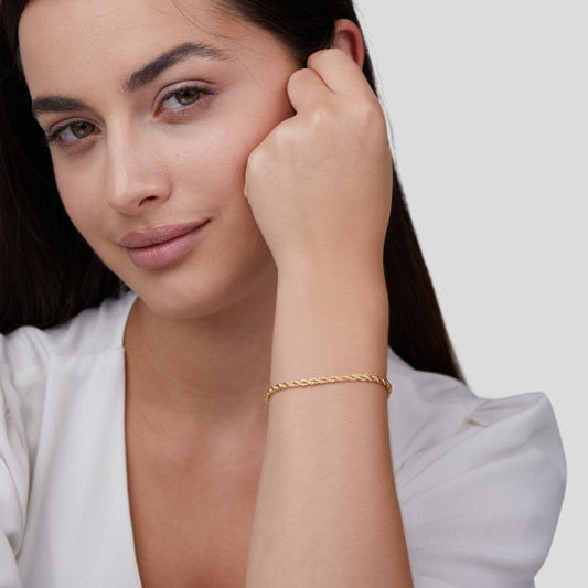 Bracelet réglable en chaîne tressée - Tiziana