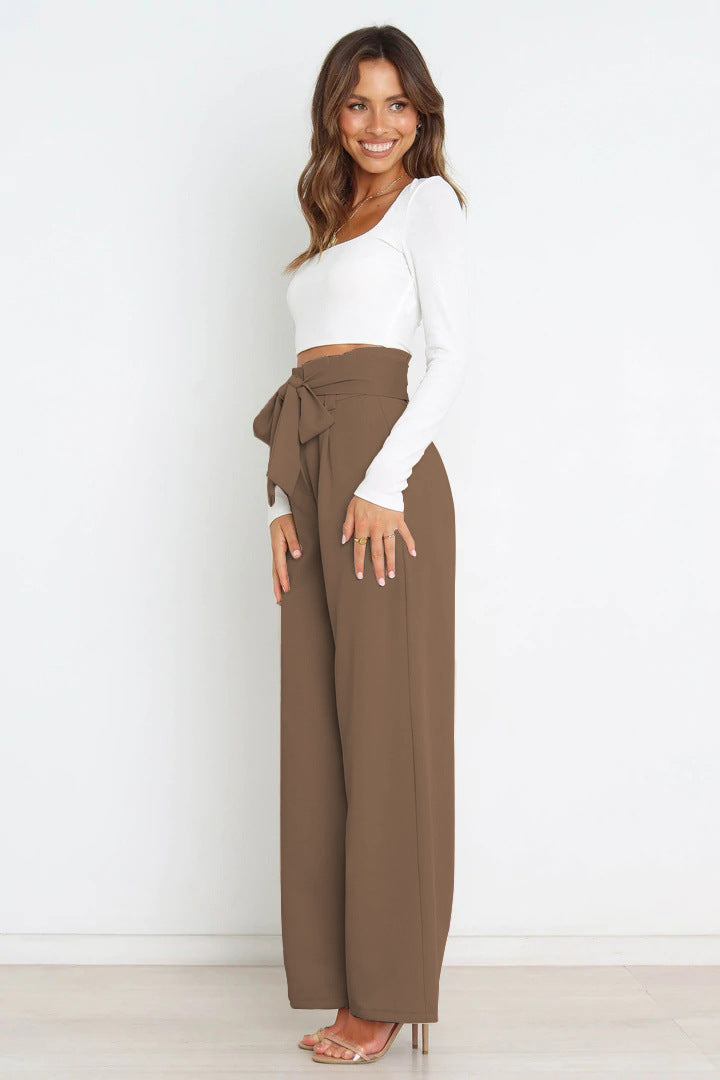 Delaila - Pantalon en lin léger et souple pour femmes, disponible en plusieurs couleurs