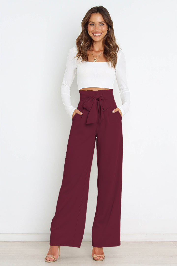 Delaila - Pantalon en lin léger et souple pour femmes, disponible en plusieurs couleurs