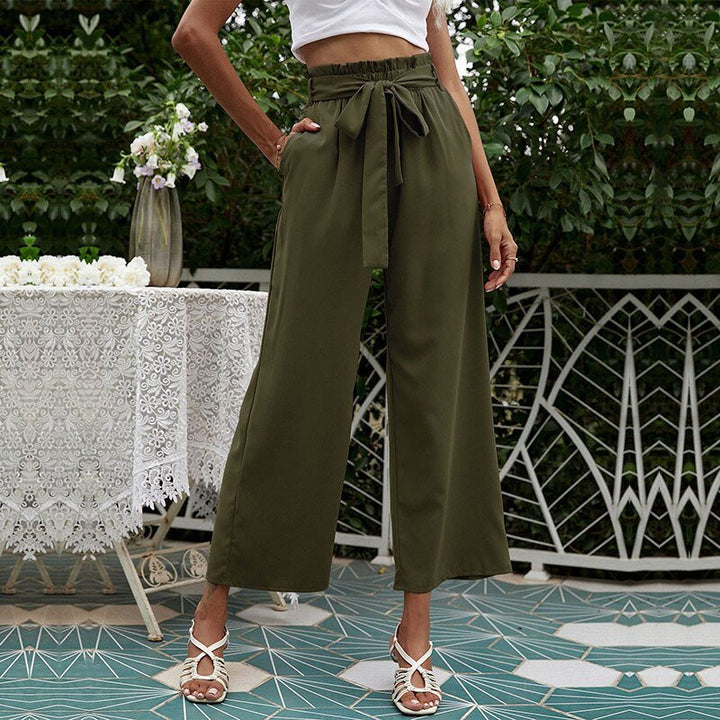 Tasha - Pantalon raccourci avec ceinture disponible en plusieurs couleurs